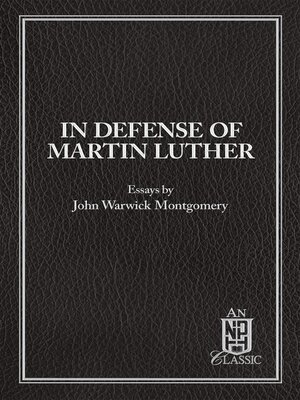 cover image of In Defense of Martin Luther
